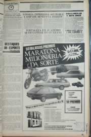 Página do jornal Correio do Ceará de outubro de 1981