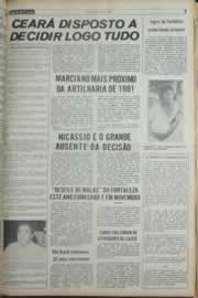Página do jornal Correio do Ceará de novembro de 1981
