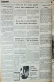 Página do jornal Correio do Ceará de dezembro de 1981