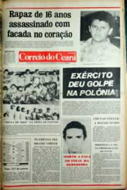 Página do jornal Correio do Ceará de dezembro de 1981