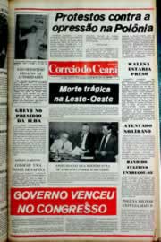 Página do jornal Correio do Ceará de dezembro de 1981