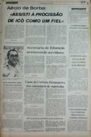 Página do jornal Correio do Ceará de janeiro de 1982
