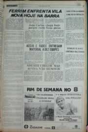 Página do jornal Correio do Ceará de janeiro de 1982