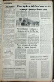 Página do jornal Correio do Ceará de janeiro de 1982