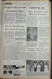 Página do jornal Correio do Ceará de fevereiro de 1982