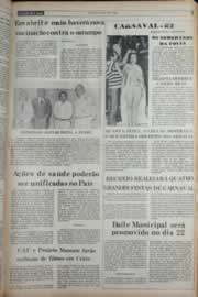 Página do jornal Correio do Ceará de fevereiro de 1982