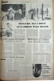 Página do jornal Correio do Ceará de fevereiro de 1982