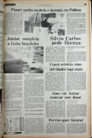 Página do jornal Correio do Ceará de março de 1982