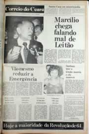 Página do jornal Correio do Ceará de março de 1982