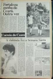 Página do jornal Correio do Ceará de abril de 1982