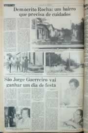 Página do jornal Correio do Ceará de abril de 1982