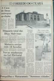 Página do jornal Correio do Ceará de abril de 1982