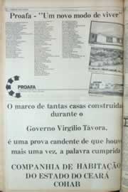 Página do jornal Correio do Ceará de maio de 1982