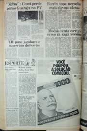 Página do jornal Correio do Ceará de maio de 1982