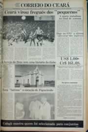 Página do jornal Correio do Ceará de maio de 1982