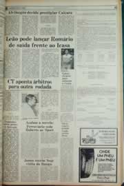 Página do jornal Correio do Ceará de maio de 1982