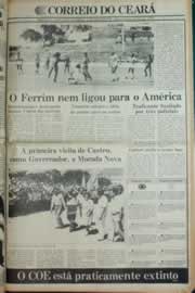 Página do jornal Correio do Ceará de maio de 1982