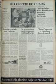 Página do jornal Correio do Ceará de maio de 1982