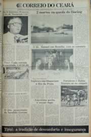 Página do jornal Correio do Ceará de maio de 1982