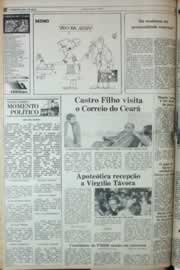 Página do jornal Correio do Ceará de junho de 1982