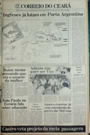 Página do jornal Correio do Ceará de junho de 1982