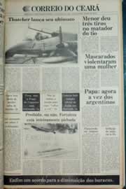 Página do jornal Correio do Ceará de junho de 1982