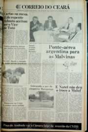 Página do jornal Correio do Ceará de junho de 1982