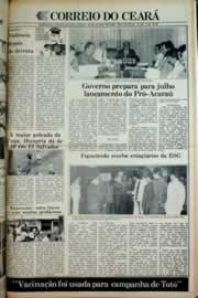 Página do jornal Correio do Ceará de junho de 1982