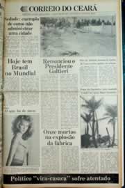 Página do jornal Correio do Ceará de junho de 1982