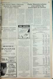 Página do jornal Correio do Ceará de junho de 1982