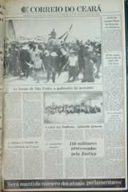 Página do jornal Correio do Ceará de junho de 1982