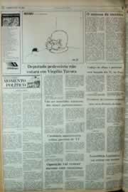 Página do jornal Correio do Ceará de junho de 1982