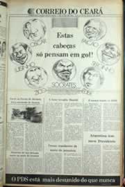 Página do jornal Correio do Ceará de julho de 1982