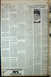 Página do jornal Correio do Ceará de julho de 1982