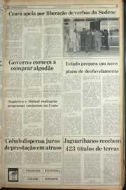 Página do jornal Correio do Ceará de julho de 1982