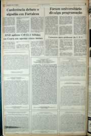 Página do jornal Correio do Ceará de julho de 1982