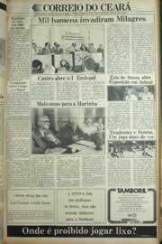 Página do jornal Correio do Ceará de julho de 1982