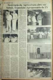Página do jornal Correio do Ceará de julho de 1982