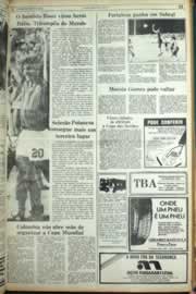 Página do jornal Correio do Ceará de julho de 1982