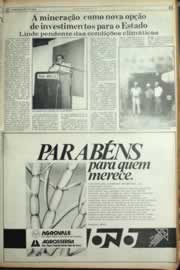 Página do jornal Correio do Ceará de julho de 1982