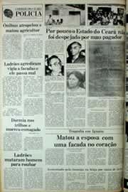 Página do jornal Correio do Ceará de julho de 1982