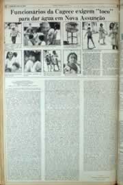 Página do jornal Correio do Ceará de julho de 1982