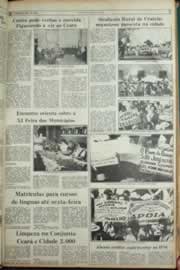 Página do jornal Correio do Ceará de julho de 1982