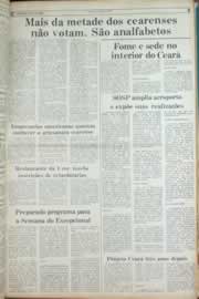 Página do jornal Correio do Ceará de agosto de 1982