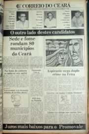 Página do jornal Correio do Ceará de agosto de 1982