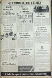 Página do jornal Correio do Ceará de setembro de 1982