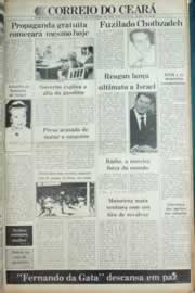 Página do jornal Correio do Ceará de setembro de 1982
