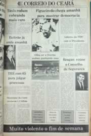 Página do jornal Correio do Ceará de setembro de 1982