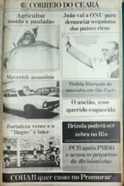Página do jornal Correio do Ceará de setembro de 1982