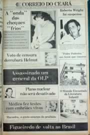 Página do jornal Correio do Ceará de setembro de 1982